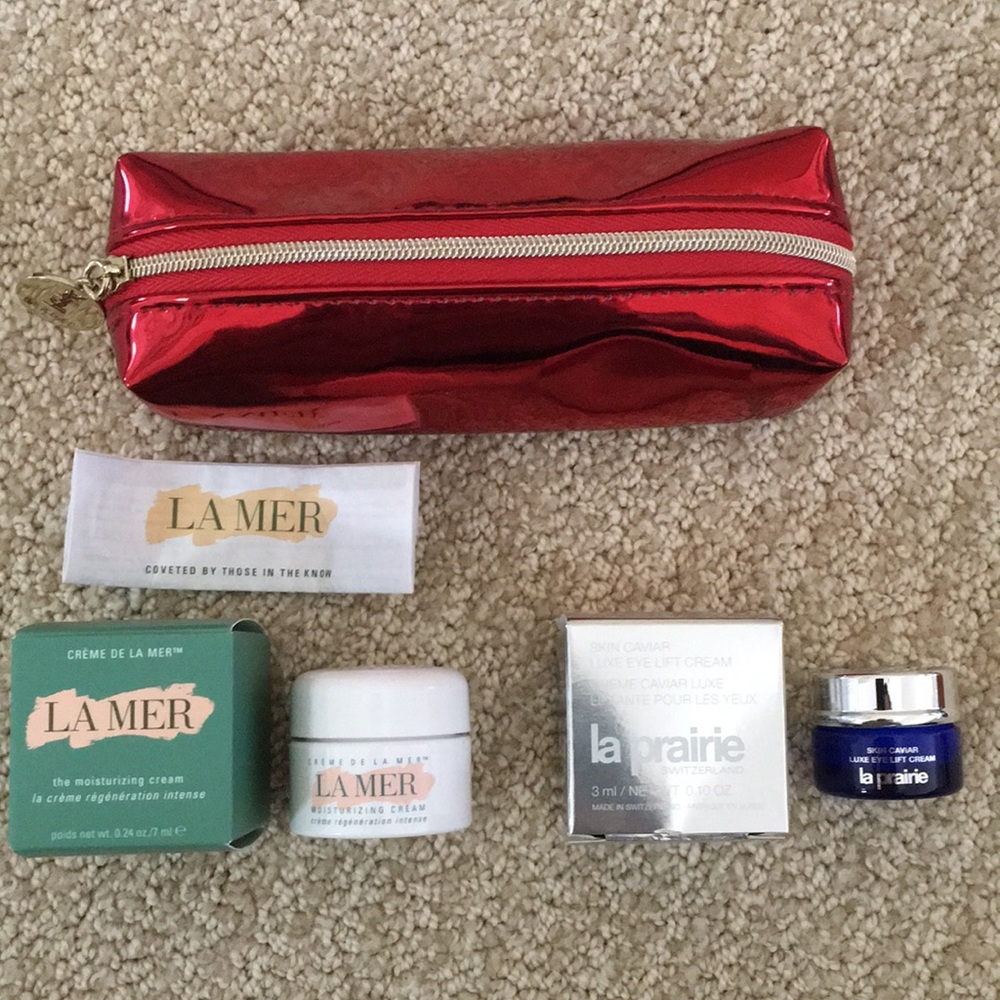 La Mer moisturizing cream and La Prairie caviar